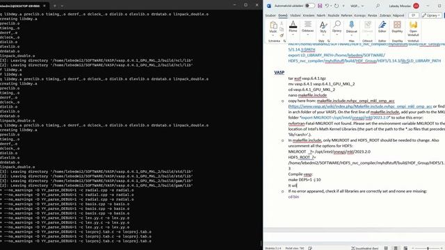 Compile VASP (6.4.1) On GPU And CPU With MKL And HDF5 Suppport Within WSL2 Ubuntu