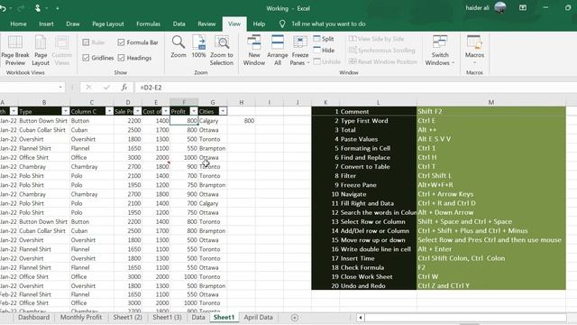 Top 20 Useful Shortcut keys in Microsoft Excel - Must know смотреть онлайн