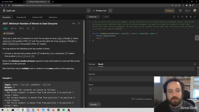 Minimum Number of Moves to Seat Everyone - TypeScript смотреть онлайн