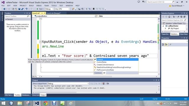 ControlsChars NewLine Visual Basic смотреть онлайн