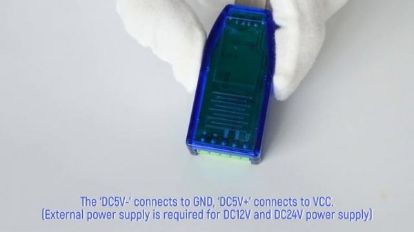 Water digital sensor connecting with PC debugging software by RS485 to USB converter