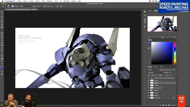 Speed painting, robots et méchas | Masterclass par Vincent Lefevre смотреть онлайн