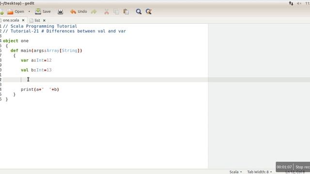What is the differences between var and val in Scala # Scala Tutorial - 21 смотреть онлайн