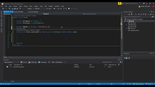 SQLite Database Integration in Visual Basic .NET смотреть онлайн