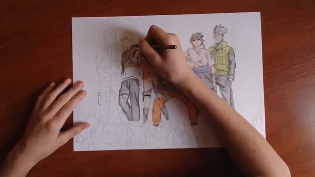 Рисую Команду из Аниме Наруто смотреть онлайн