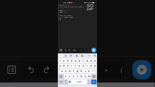 Add two number in python смотреть онлайн