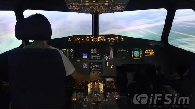 iFSim.FTD.A320.Snowing Cruising at HangZhou Xiaoshan Airport_flight cockpit смотреть онлайн