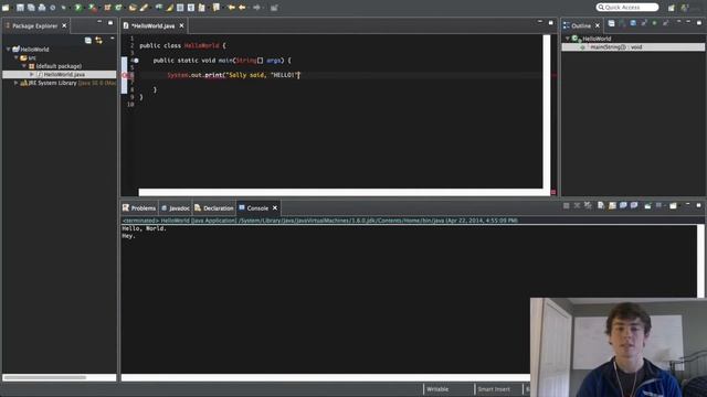 Programming for Beginners in Java - 4 - System.out.println() смотреть онлайн