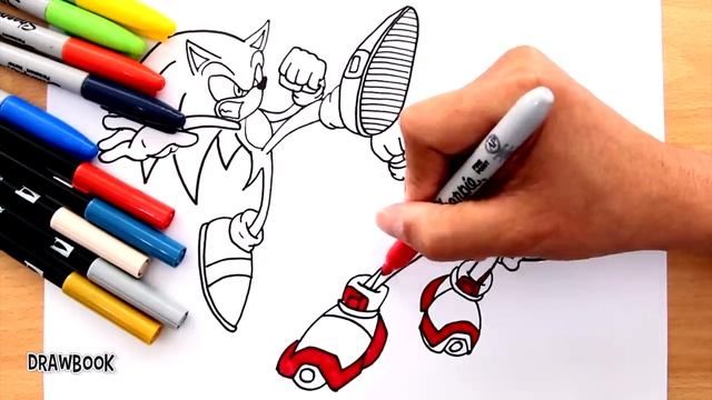 How to draw SONIC The Hedgehog FIGHTING with SHADOW смотреть онлайн