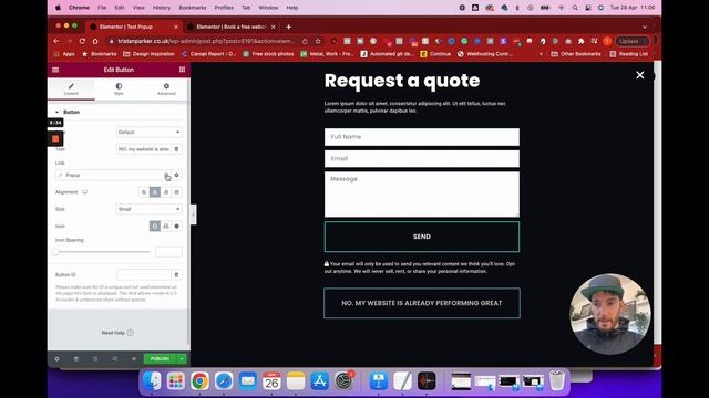 How to create an animated popup in Elementor (Popup Forms and Navigation for Beginners) смотреть онлайн