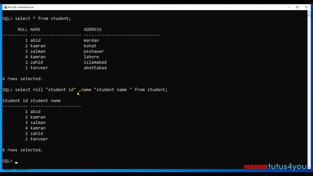 Column Alias In Oracle Pl/SQL смотреть онлайн