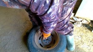 Колеса от жигулей на телегу от мотоблока.