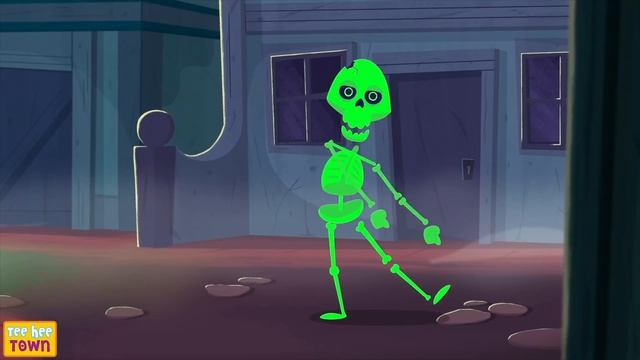 Skeleton Robot Finger Family Song + Spooky Scary Skeleton Songs For Kids | Teehee Town смотреть онлайн
