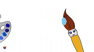 Учим цвета. Волшебная кисточка и оттенки голубого и синего. Мультик-раскраска для детей