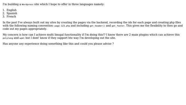 Wordpress: Wordpress multilingual site using page-id.php files смотреть онлайн