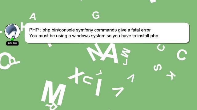 PHP : php bin/console symfony commands give a fatal error смотреть онлайн
