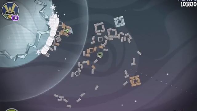 Angry Birds Space Cold Cuts Level M2-16 Mirror World Walkthrough 3 Star смотреть онлайн