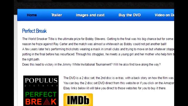 Perfect Break film, Jimmy White, John Virgo, John Altman смотреть онлайн