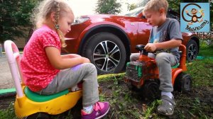 Про машинки игрушки, дети и вода на автомойке. МанкиТайм