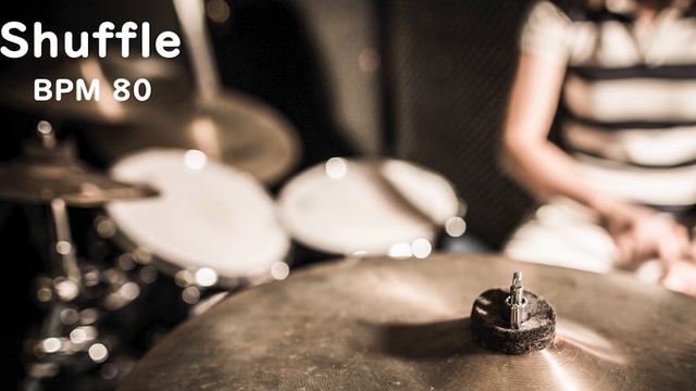 Shuffle Drum Beat - 80 BPM | Drum Metronome Loop | смотреть онлайн