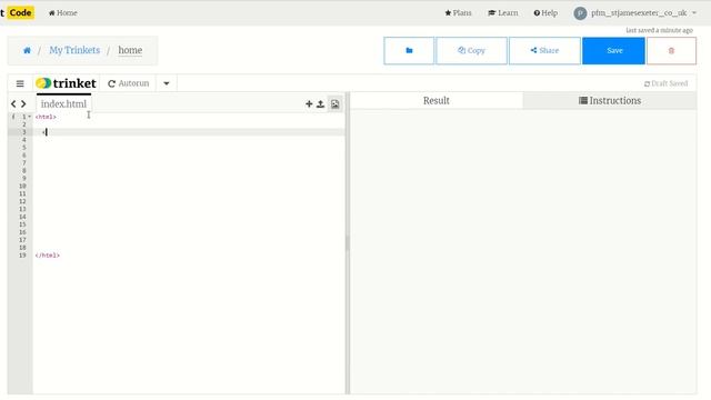 HTML 1 Setting Up a Document in Trinket смотреть онлайн
