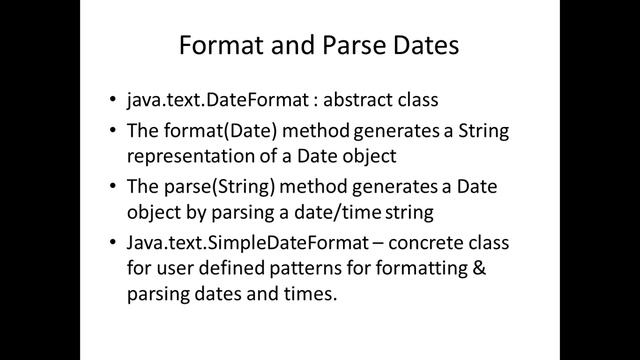 Java Dates Calendar and DateFormat смотреть онлайн