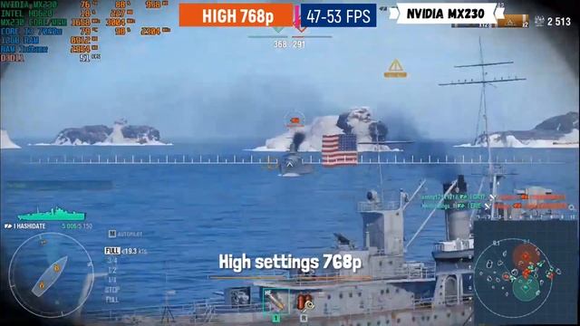 World of Warship on Nvidia MX230 (12GB RAM | Core i3 7020u) смотреть онлайн