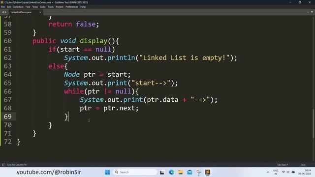 Linked List in Java смотреть онлайн