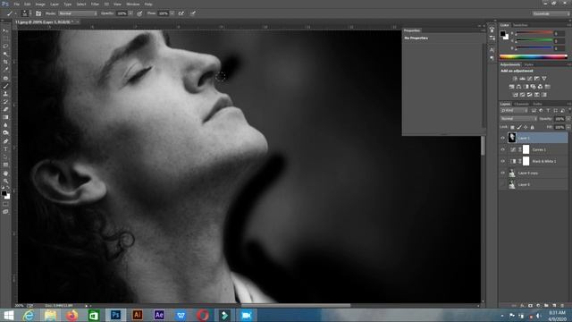 How to make - Dark Faded Dramatic color Effect - Black and white portrait - Photoshop tutorial смотреть онлайн