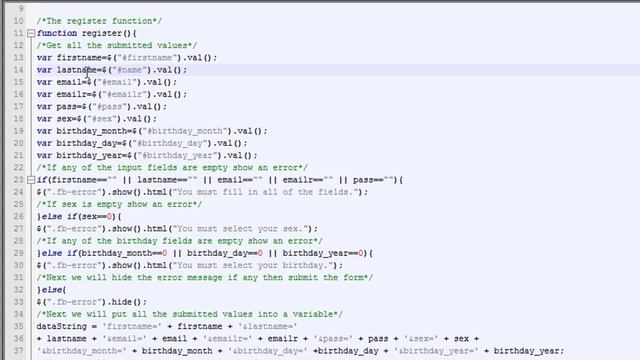 jQuery Tutorial (Creating a Facebook like Registration Form with jQuery) смотреть онлайн