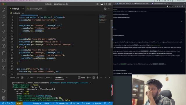 Exploring advanced node js (process module) смотреть онлайн