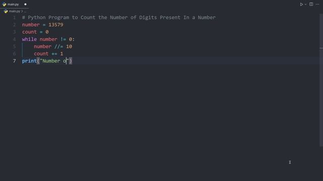 Python Program to Count the Number of Digits Present In a Number | Python Examples смотреть онлайн