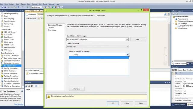 How to import data into an Excel file from Microsoft SQL database table using SSIS смотреть онлайн