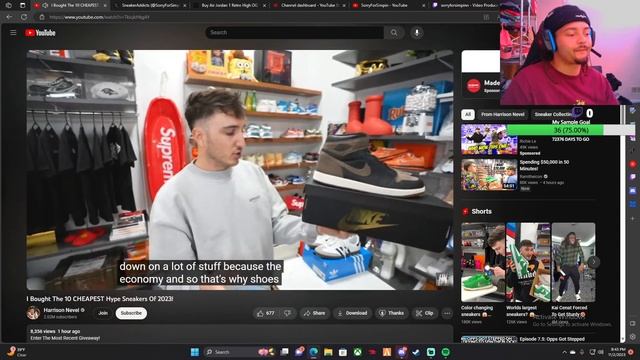 THE TEN CHEAPEST SNEAKERS OF 2023 *REACTION VIDEO* смотреть онлайн