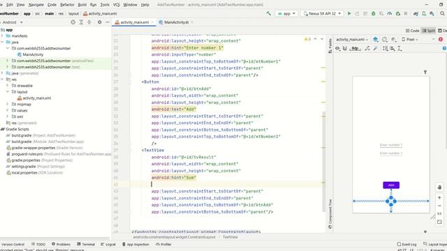 how to add two numbers using android kotlin in android studio смотреть онлайн