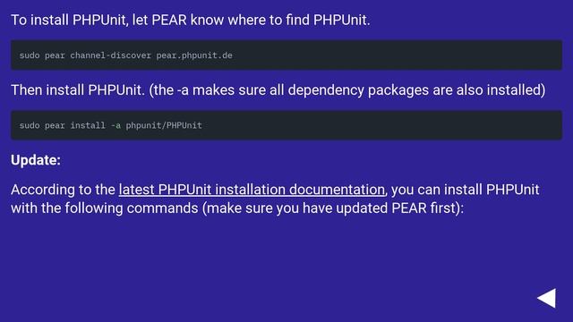 How to install an updated version of PEAR / PHPUnit on Ubuntu? смотреть онлайн