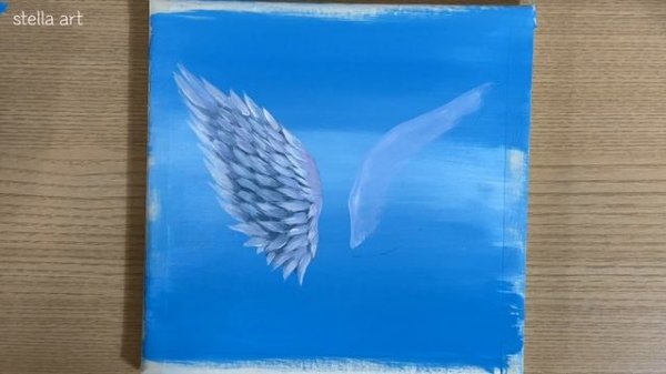 Angel Wings | Acrylic painting for beginners | Step by step