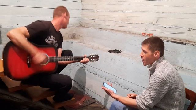 Одинокая ветка сирени под гитару Валерий Залкин смотреть онлайн