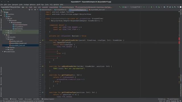 Expandable RecyclerView using ConcatAdapter смотреть онлайн