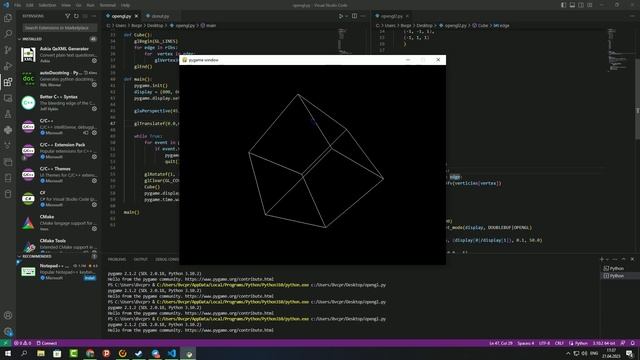 OpenGL in Python spin Cube смотреть онлайн
