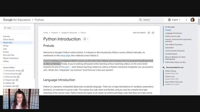Google's Python Class: Intro смотреть онлайн