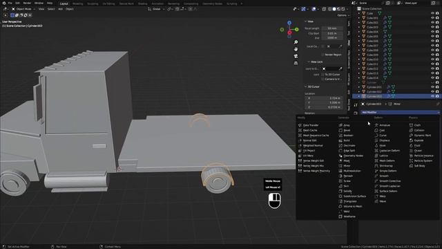 How to make low poly Concrete Mixer Truck in blender смотреть онлайн