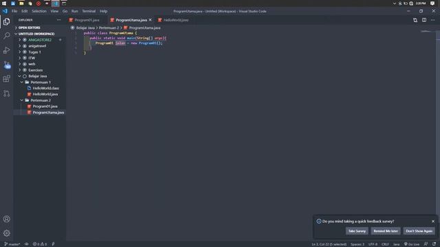 Tutorial printf dan pemisahan block program #BelajarJava || Pertemuan 2 смотреть онлайн