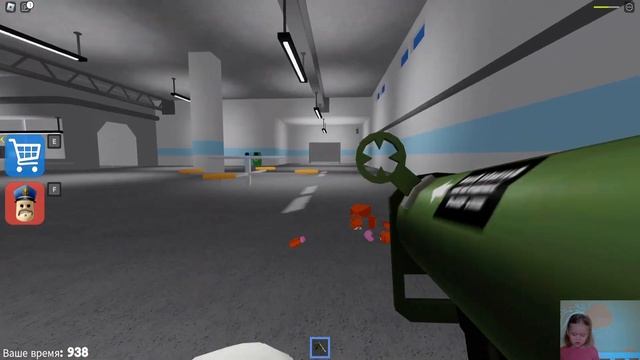 Алиса и папа играют в #roblox #роблокс. Barry`s Prison Run! смотреть онлайн