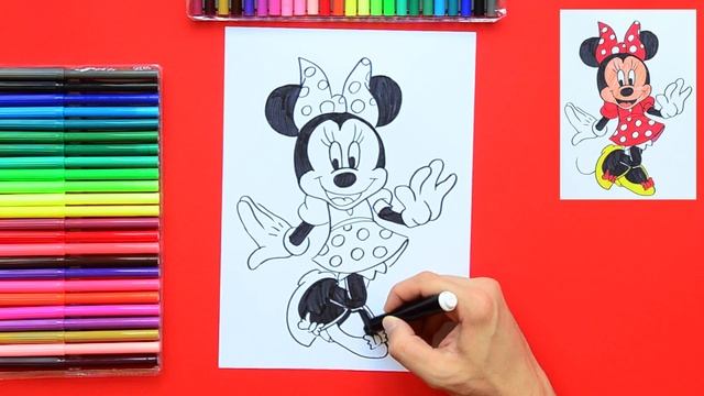 How to draw Minnie Mouse смотреть онлайн