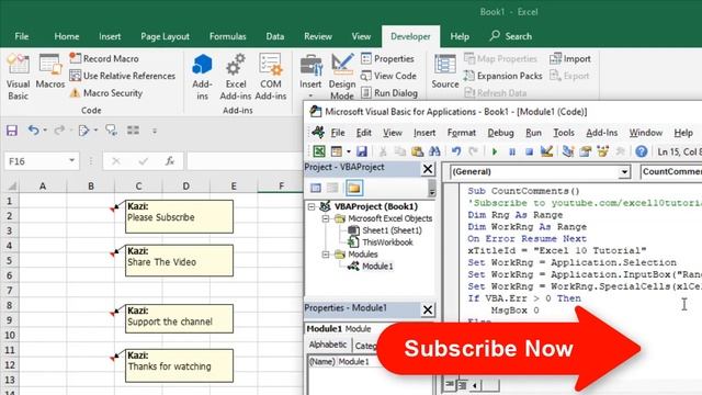 How To Count The Number Of Cells With Comments In Excel смотреть онлайн
