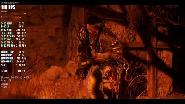 Evil West - RTX 3060 - Intel i5-11400F - 1080p High - Benchmark смотреть онлайн