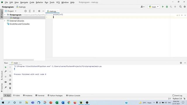 First Program in Python Hello World and Add Numbers смотреть онлайн