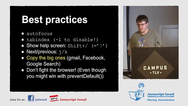 Javascript and the Keyboard - Lighting Talk by Michael Sverdlin (Hebrew) смотреть онлайн