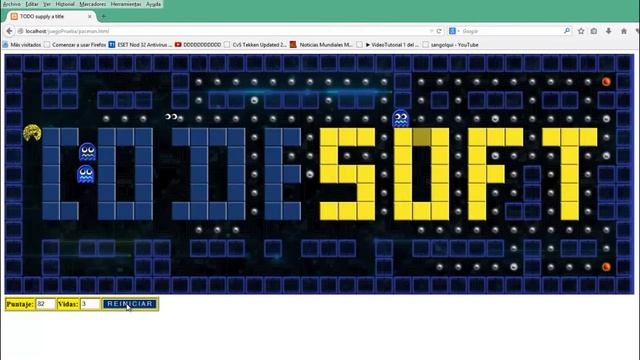 Pacman - HTML5 ( JavaScript ) смотреть онлайн